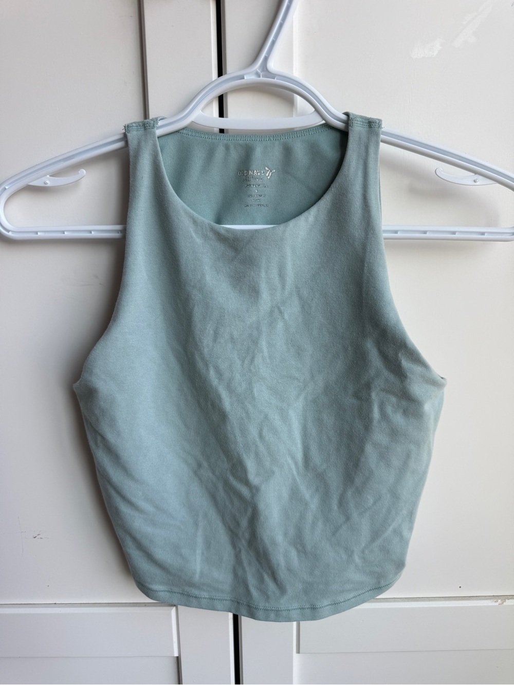Old Navy Active PowerChill Cropped Tank Top Blue Size Small